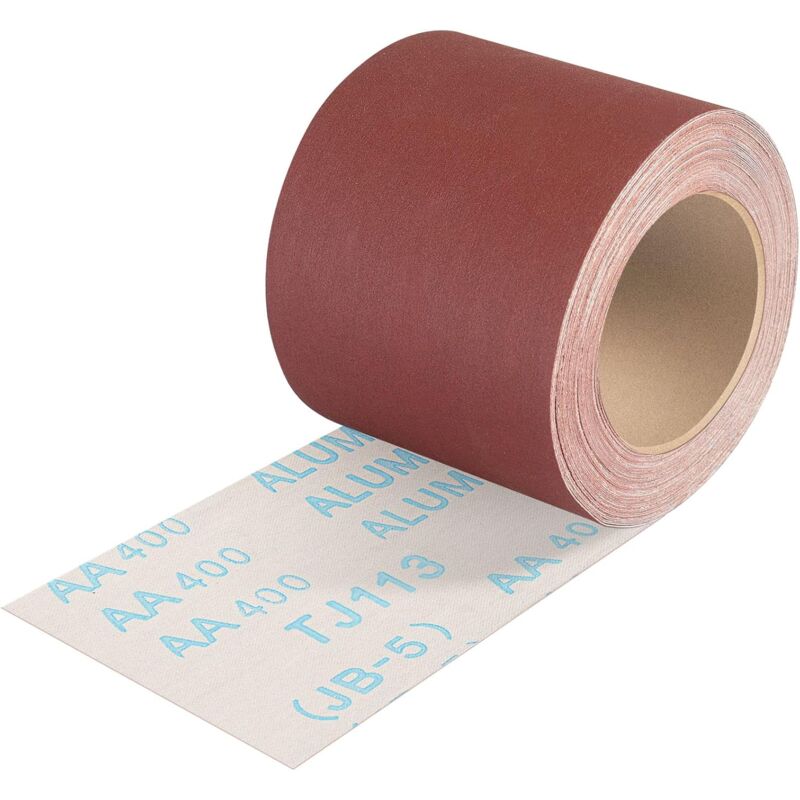 400 Grit Sandpaper Roll, 93mm x 10m Cloth Based Emery Cloth Sandpaper, Wet Sanding Abrasive Roll for Metal Wood, for Vibrating and Hand Sanders
