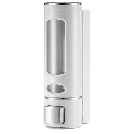 400 ml e bianco - 1 pezzo, dispenser di sapone a parete, dispenser di sapone manuale per sapone liquido, gel doccia