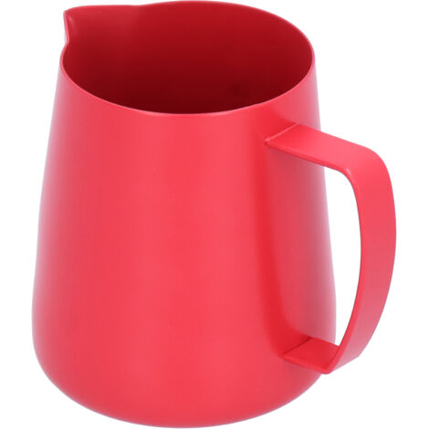 400-ml-Milchkännchen aus Edelstahl für Kaffeeschaum und Latte Art, rot