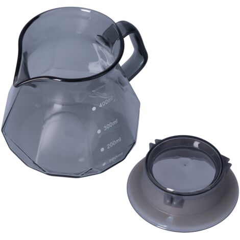 400 ml Wasserkocher aus durchsichtigem, schwarzem Glas, hitzebeständig für Zuhause und Küche