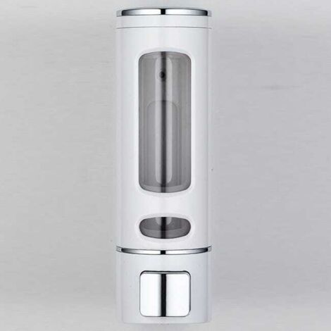 400 ml y blanco - 1 pieza, dispensador de jabón de pared, dispensador de jabón manual para jabón líquido y gel de ducha
