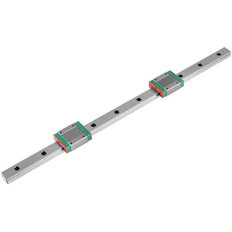 400 mm Miniatur-Linearführungsschiene aus Stahl mit 2 Präzisionsblöcken für CNC-Maschinen