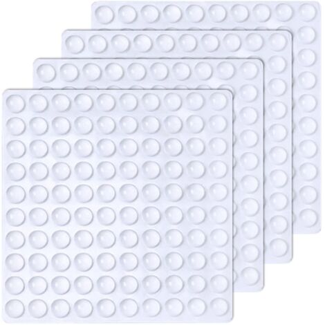 400 Pcs Butées de Porte Adhesive, 6 ×2mm Tampon en Silicone Transparent Butées de Protection en Caoutchouc, Tampons Amortisseur pour Protection des Meubles, Tiroirs, Armoires, Anti Bruit