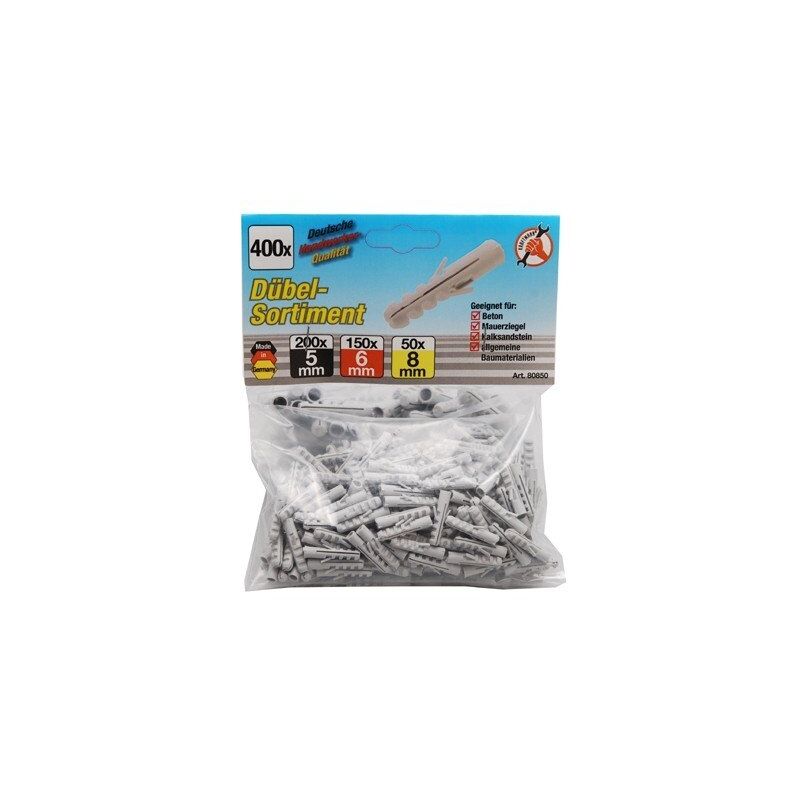 400-PIECE prise murale/vis d'ancrage lot de 5-6-8 mm