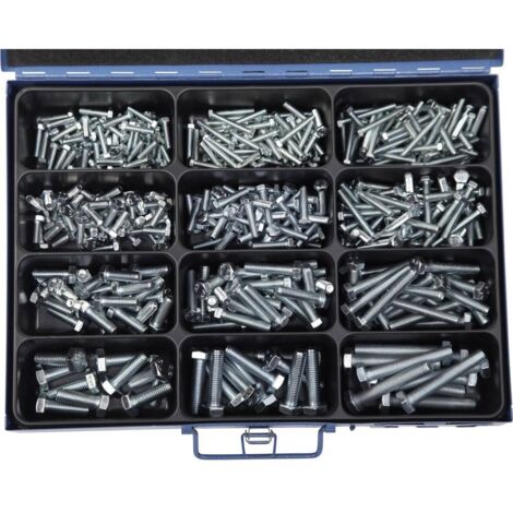 400 pièces Assortiment de vis six pans DIN 933