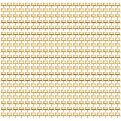 400 Pièces de Rivets Cloutés Carrés 4MM-7MM pour Accessoires Cuir - Sacs, Chaussures, Ceintures, Doré 5mm