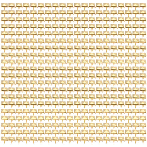 400 Pièces de Rivets Cloutés Carrés 4MM-7MM pour Accessoires Cuir - Sacs, Chaussures, Ceintures - Or 6mm