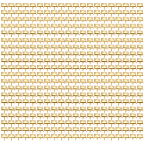 400 Pièces de Rivets Cloutés Carrés 4MM-7MM pour DIY Maroquinerie, Accessoires Sacs Ceintures Chaussures, Doré 4mm