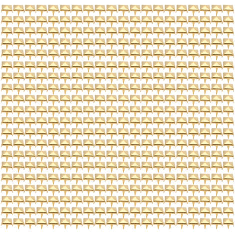 400 Pièces de Rivets Cloutés Carrés 4MM-7MM pour DIY Maroquinerie - Accessoires Sacs, Chaussures, Ceinture - Or 7mm