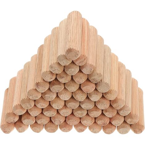 400 Pièces Goujons Chevilles en Bois 10x40mm, Cheville de Meuble, Chevilles Cannelés en Bois, Goujon Bois pour Projets D'artisanat de Meubles et Bricolage