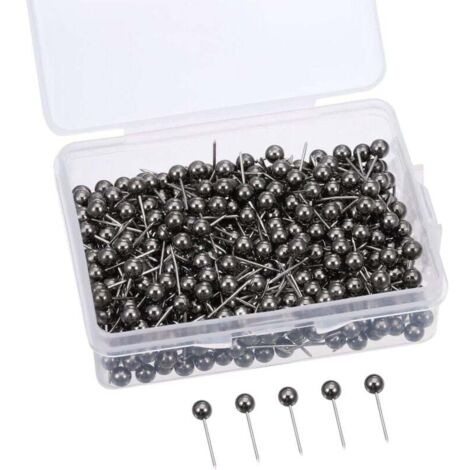 400 punaises à pointe en acier de 3 mm (noir métallisé rétro)