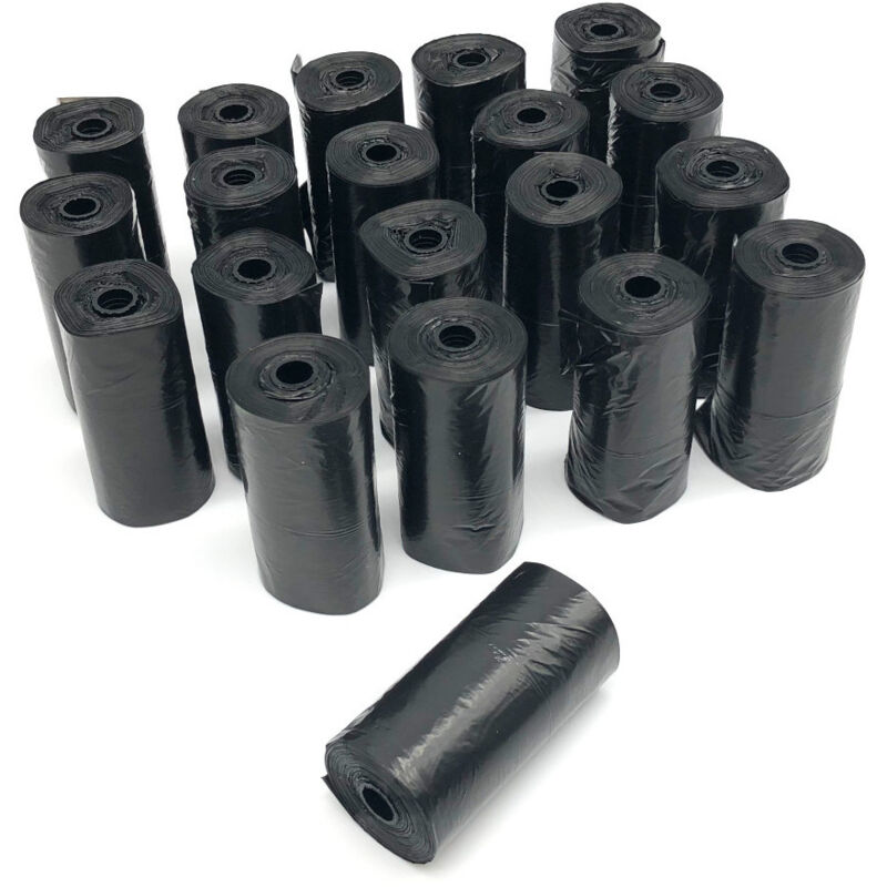 Sacs à Crottes Chiens avec Protection Anti-Fuite - 400 Sacs (20 Rouleaux) - 35 x 30 cm - Épaisseur 8 microns - Compatible Pelle Couleurs Variées