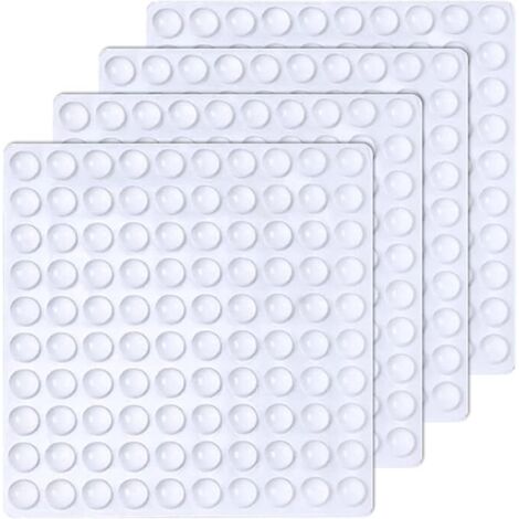 400 Stück Gummipuffer 6 × 2mm, Transparentes Selbstklebendes Elastikpuffer Türstopper Möbelpuffer für Türen, Fenster, Schubladen, Schränke, Tastaturen, Geräuschreduzierung, Rutschfest