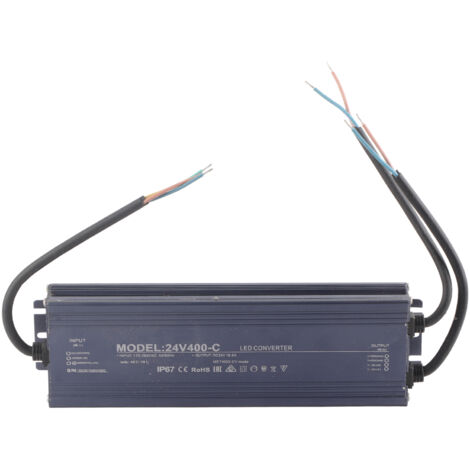 400-W-LED-Netzteil, Schutzart IP67, wasserdicht – Konstantspannung 24 V, 16,6 A, Eingang AC 170–265 V