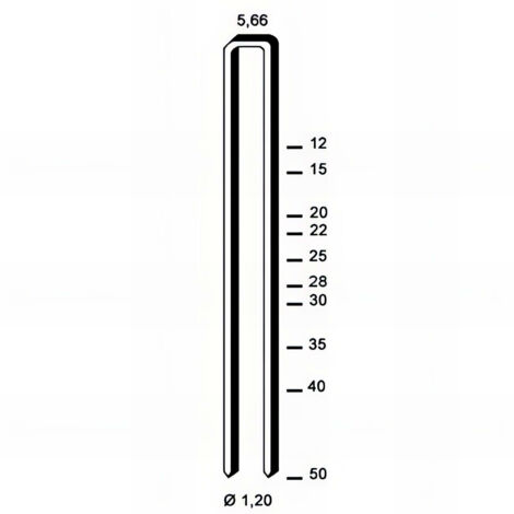 4000 agrafes E-30 INOX A2 - 5,66 x 30 x D. 1,2 mm - 6E-309 - Alsafix