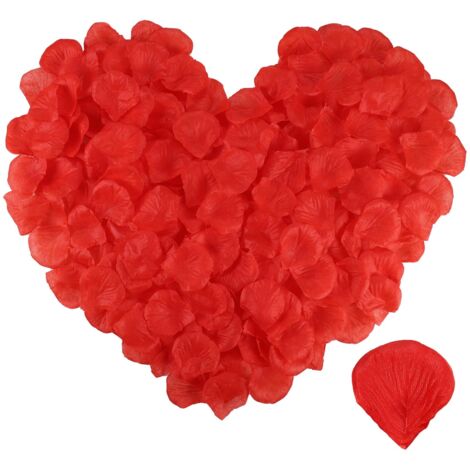 4000 Pièces Pétale de Rose Artificiels,Petale de Rouge Rose pour Une Fois Decoration Mariage, Saint Valentin, Centre de Table, Anniversaire, Ambiance Romantique