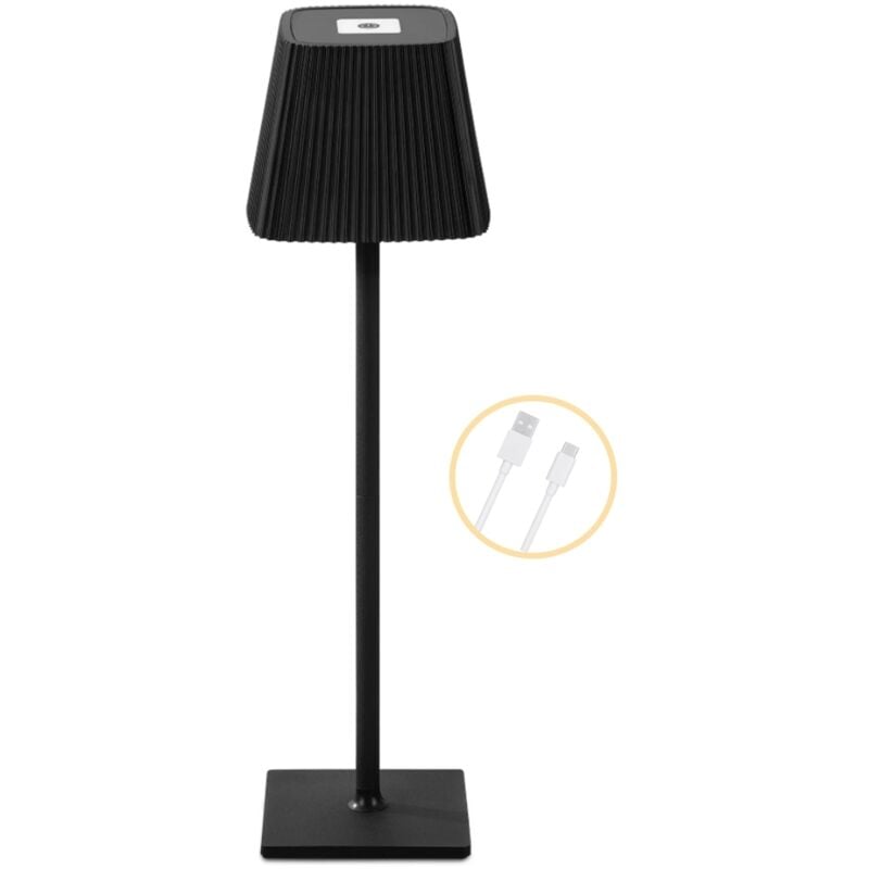 Ctlite - 4000mA Lampe de table Convient pour chambre à coucher, terrasse,Lampe de chevet,Lampe de lecture-Noir