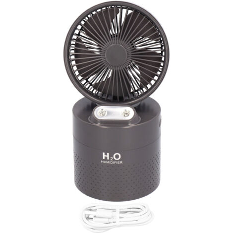 4000mAh Humidifier Fan Dual Mist Spray USB Charging Fan Cooling Humidifier for DormitoryGray