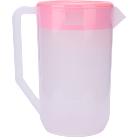 4000ml Large Capacity Non Toxic Plastic Cold Kettle Water Bottle (Transparent Pink Cover)