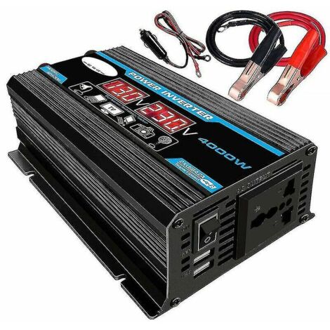 4000w 12v 220v Led Ac Car Inverter Charger Adapter Converter Dual Usb Transformer Correction Sine Wave