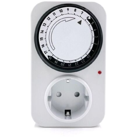 4000W Programmateur journalier mécanique avec Voyant Blanc 120x85x72mm 16A