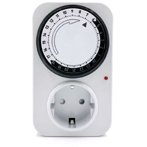 4000W Programmateur journalier mécanique avec Voyant Blanc 120x85x72mm 16A