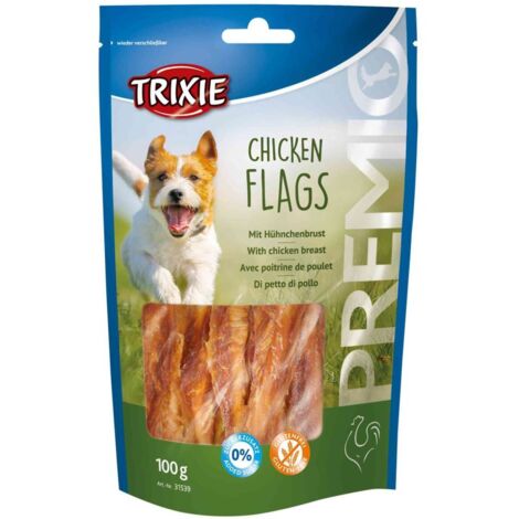 400gr. Offerta Set 4 Pezzi: Premio chicken flags per cani - offerta multipack confezioni risparmio