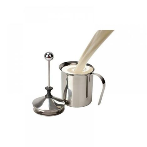 400ml Appareil à Mousse/Mousseur de Lait en Acier Inoxydable Cappuccino Café Mousse Double Pompe (W)