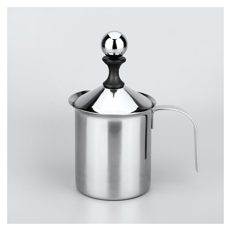 400ml Appareil à Mousse/Mousseur de lait en Acier inoxydable Cappuccino Café Mousse double pompe