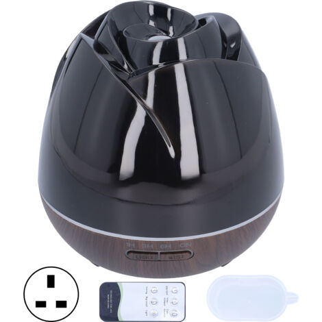 400ml Wood Grain Air Humidifier Remote Control Aromatherapy Diffuser with Night Light 100‑240V