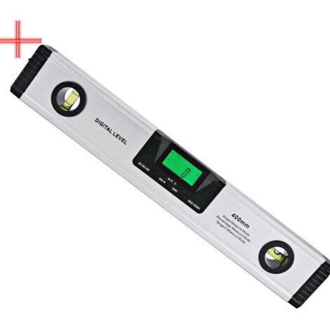 400mm/16inch Niveau à Bulle Numérique avec Indicateur Audio Numérique Spirit Level-Finder Angle en Alliage d'Aluminium avec Base Magnétique Outils de Mesure Angle Jauge Grand Écran LED Clair