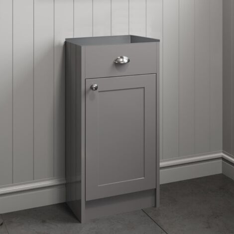 400mm Bathroom Vanity Unit Storage Cabinet Furniture Grey Traditional Flat Pack