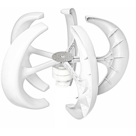 400W 12V Eolienne de jardin Générateur d'éolienne de lanterne de rotor 4 Lames Agito