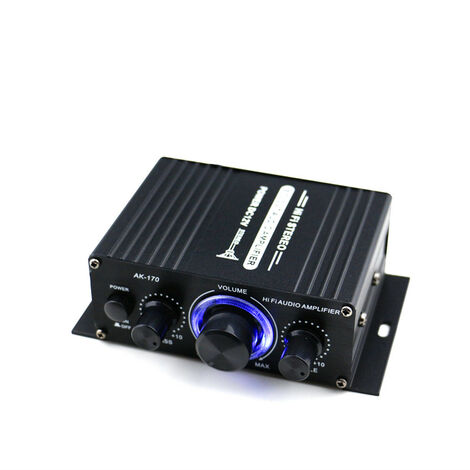 Leistungsverstärker, Autoradio-Verstärker, Hifi 2.1 Stereo Bass Auto  Zuhause Audio Leistungsverstärker Digital Amp für CD MP3 MP4 Motorrad  Auto(Schwarz) : : Elektronik & Foto