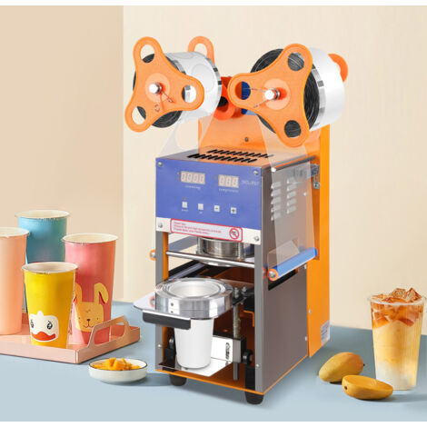 400W Automatic Electric Cup Sealer Commercial Full Cup Sealing Machine