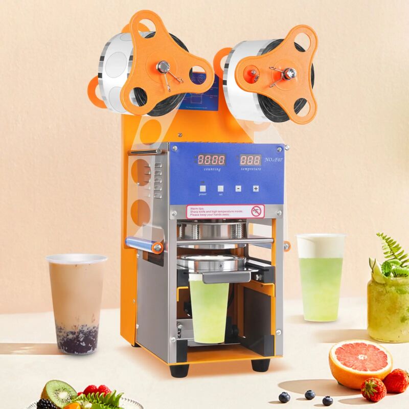 400W Automatic Electric Cup Sealer Commercial Full Cup Sealing Machine For milk tea stores, coffee shops, restaurants