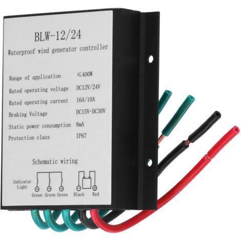 400W BLW-12/24 Windturbinen-Laderegler, wasserdichter Batterie-Turbinenregler