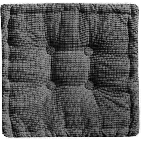 4040cm 1 Stück Dunkelgrau Maiskorn Samt Meditation Bodenmatte Quadratisches Sitzkissen Wohnzimmer Balkon Tatami Yoga Matte