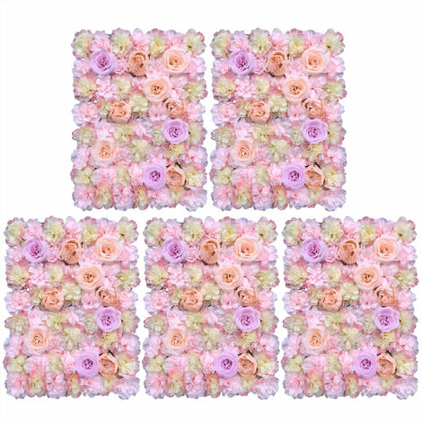 4060cm 5pc Künstliche Blumenwand Rosenwand DIY Hochzeit Straße Hintergrund Paneele Wandbehang
