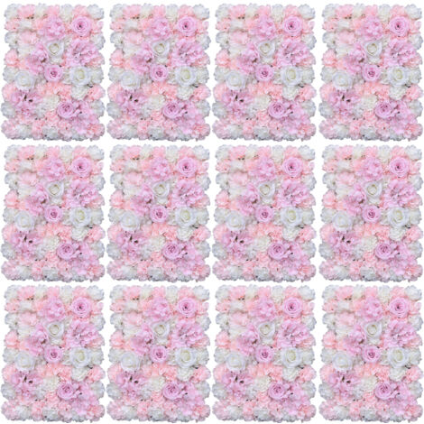 4060cm Künstliche Blumenwand Panel Seidenblume Rosenwand Hochzeit Straße Dekor Blumen Säule