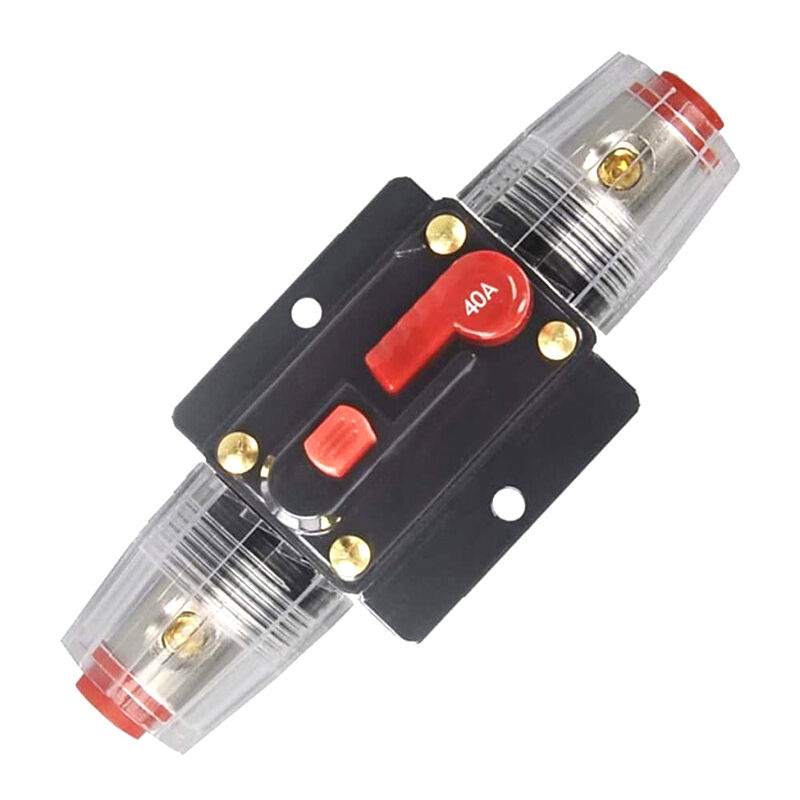 40A Disjoncteur Interrupteur 40 AMP Fusible Inline Holder 12V-51V DC Bouton de réinitialisation manuelle pour système d'amplificateur de son audio de