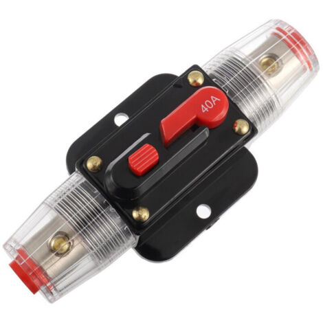 40A Leitungsschutzschalter, 40A Inline-Sicherungshalter, 12V-51V DC, manueller Reset-Knopf für Auto, Wohnmobil, Haus, Boot, LKW, Audiosystem mit Verstärker.