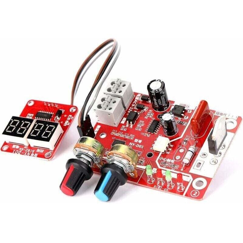 Image of 40A) Punktlötkolben-Steuerplatine, Zeit- und Strom-Bedienfeld mit Digitalanzeige mumu