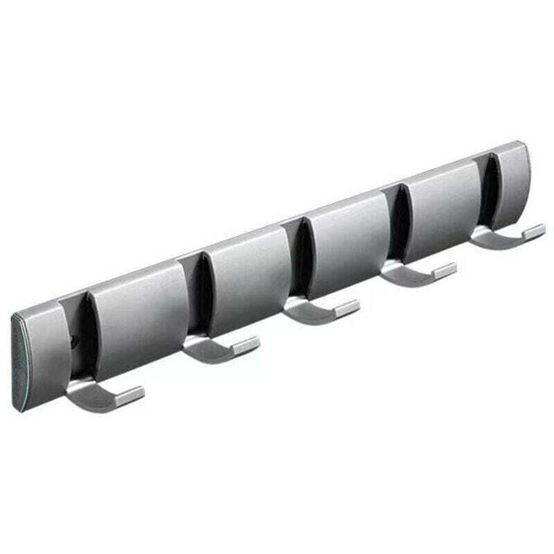 40cm 5 Flip - Portemanteau mural avec , XU,5 crochets rétractables, Métal, Nickel, produit qualité supérieure, durable et fiable, matériaux