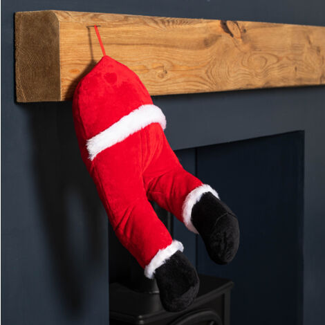40cm Battery Operated Animated Door Hanging Santa Legs Decoration