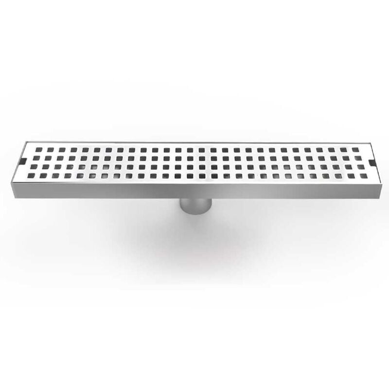 40CM Caniveau pour Douche,Caniveau de Douche en Acier inox Siphon Sol d'évacuation à Carreler pour Salle de Bain,avec Appareil désodorisant et Filtre