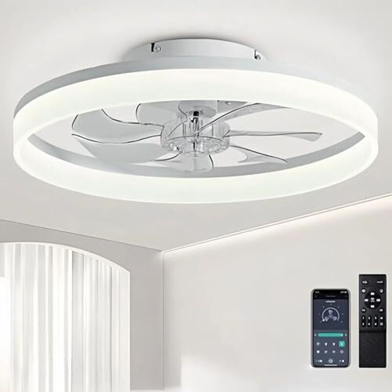 Image of 40cm ceiling fan with light, 48W,&hellip;