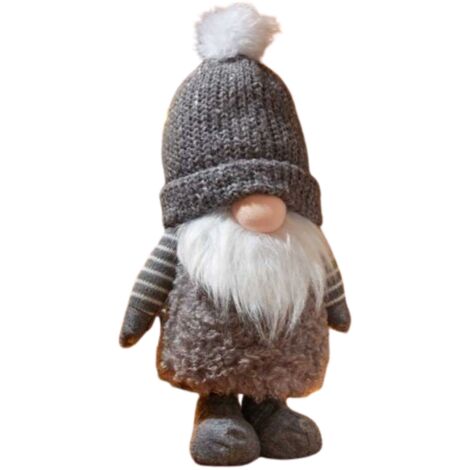40cm Large Grey Gonk with Bobbly Hat Christmas Decoration