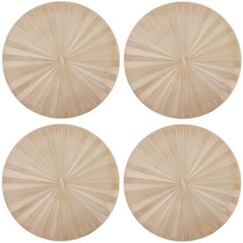 40cm Set de 4 sets de table ronds et métalliques pour les fêtes et les réceptions
