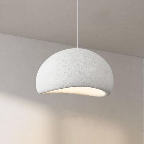 KAEJYIUT 40cm Suspension Moderne pour Salle à Manger Cuisine Îlot Lumière Couloir Restaurant Lampe Suspendue E26 Base Japonais Wabi-Sabi Style Nid D'oiseau Forme Luminaire